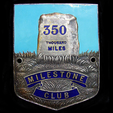 Milestone Club Car Badge350 Thousand Miles