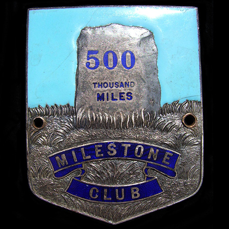 Milestone Club Car Badge500 Thousand Miles