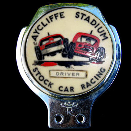 Aycliffe Stadium Stock car Racing Car Badge 