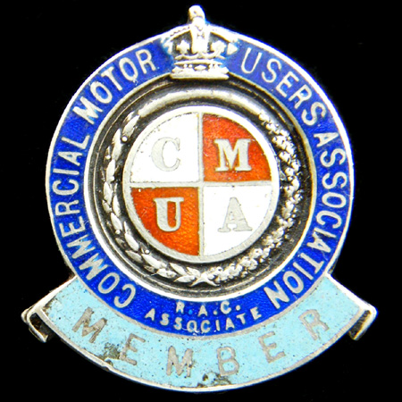 Royal Automobile Club Associate Commercial Motor Users Association Lapel Badge