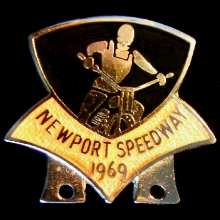 Newport Speedway lapel badge