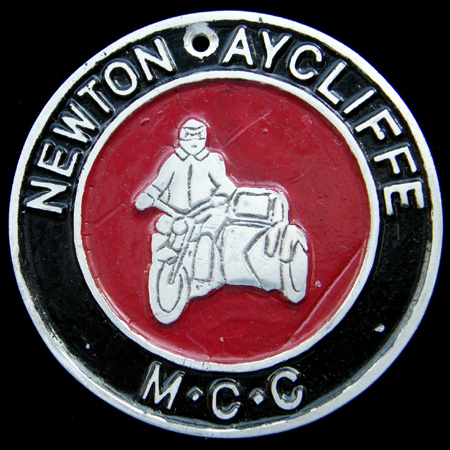 Newton Aycliffe Motor Cycle Club Car Badge