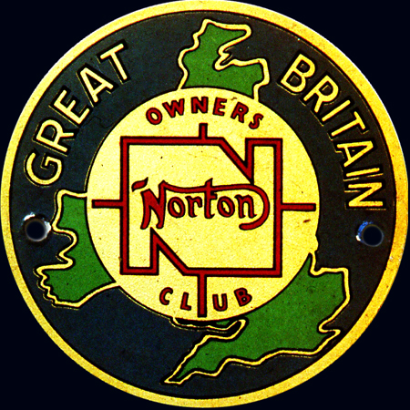 Norton Owners Club of Great Britain Machine badge