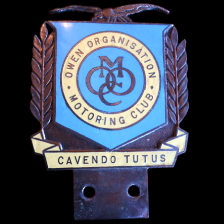 Owen Organisation Motoring Club Car Badge