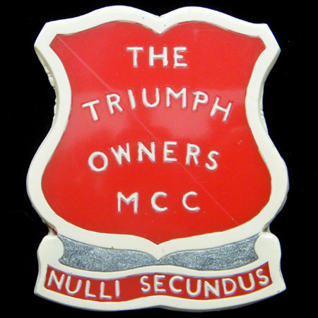 Triumph Owners M.C.C. Machine badge
