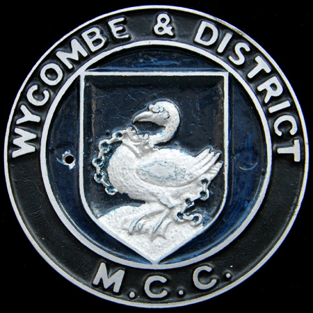 Wycombe & District Motor Cycle Club Car Badge