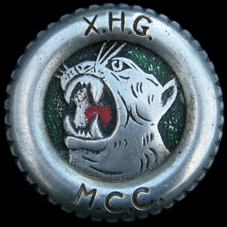 X.H.G. Motor Cycle Club car badge