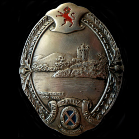 1934 Scottish Rally Car Plaque