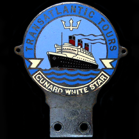 Transatlantic Tours Cunard White Star Car Badge