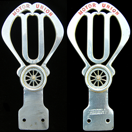 Motor Union Car Badge