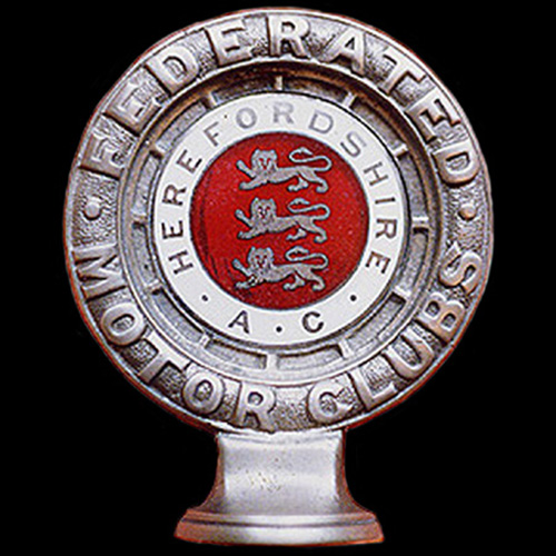 Federated Motor Clubs. Herefordshire Automobile Club Car Badge