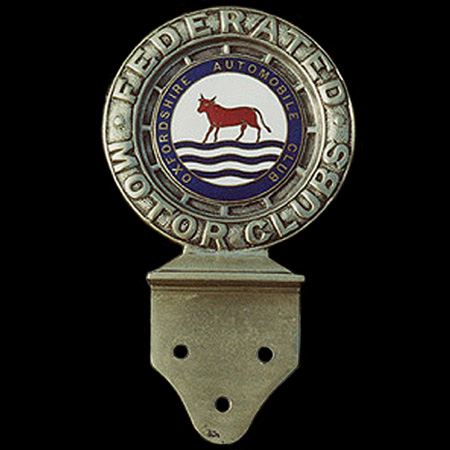 Federated Motor Clubs. Oxfordshire Automobile Club Car Badge