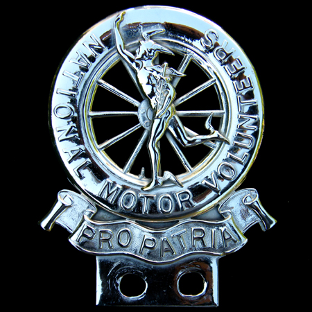 National Motor Volunteers Car Badge