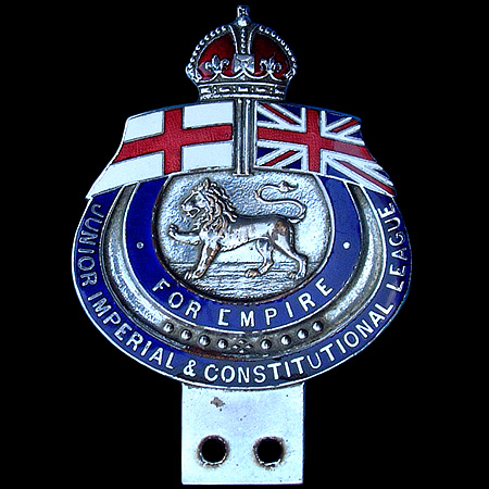 Junior Imperial & Constitutional League Car Badge