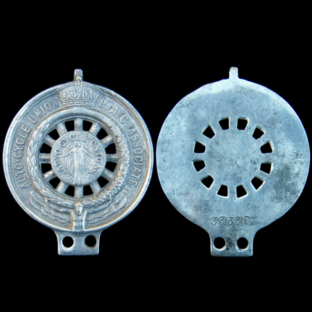 1908 - c1920 RAC Associate Motor Cycle Badges 