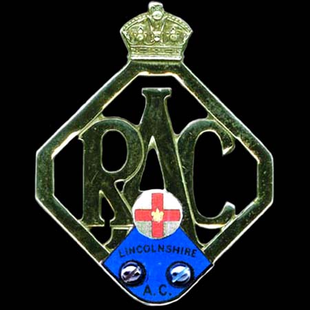 RAC Associate County Badges Lincolnshire A C 1946-53 Car badge 
