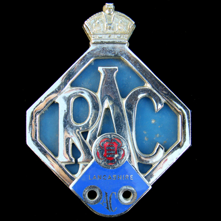 RAC Associate County Badges Lancashire A C 1946-53 Car badge