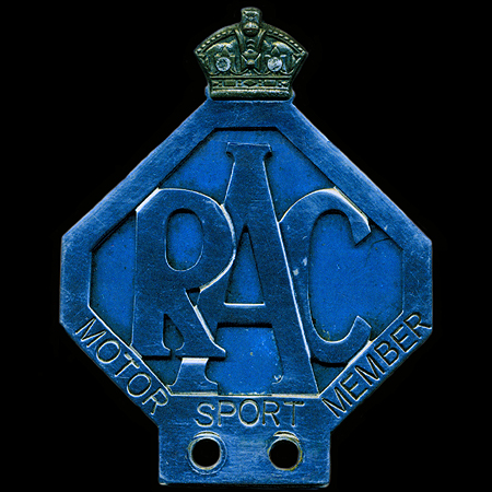 RAC Associate Badges 1946-53 Motor Sport Member