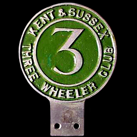 Kent & Sussex Three Wheeler Club Car Badge