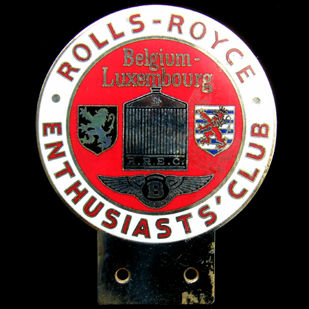 Belgium Luxembourg Rolls - Royce Enthusiasts' Club Belgium Car Badge