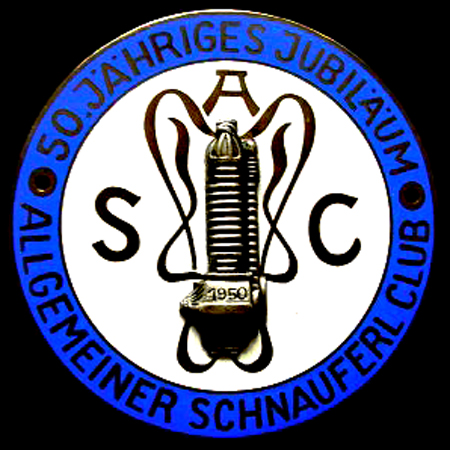 Allgemeiner Schnauferl Club 1950 Car Badge