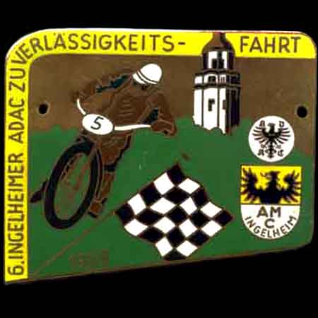 German Grass track or Speedway soloist Car Badge