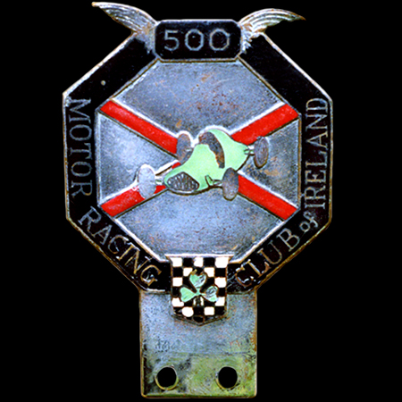 500 Motor Racing Club of Ireland Car Badge
