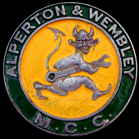 Alperton & Wembley Motor Cycle Club Car Badge