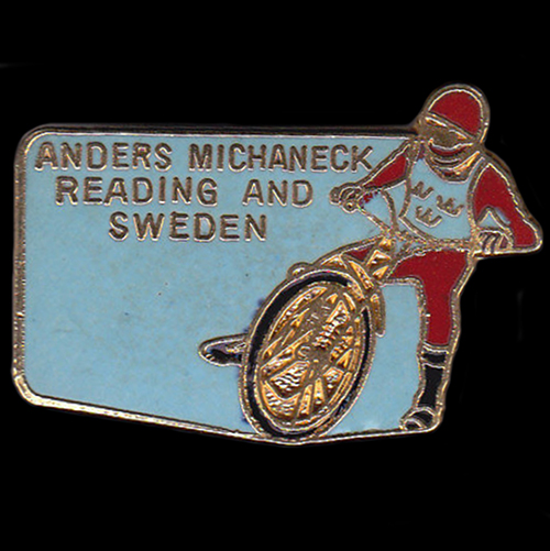 Anders Michaneck Speedway lapel badge