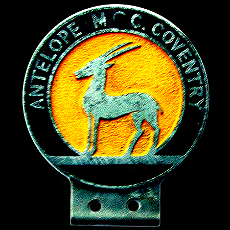 Antelope Motor Cycle Club Coventry  Car Badge 1