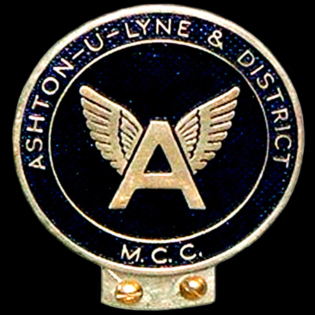  Ashton Under Lyne & District Motor Cycle Club Car Badge