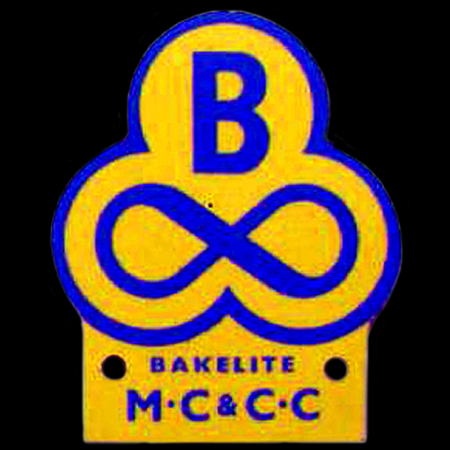 Bakerlite Motor Cycle & Car Club Car badge