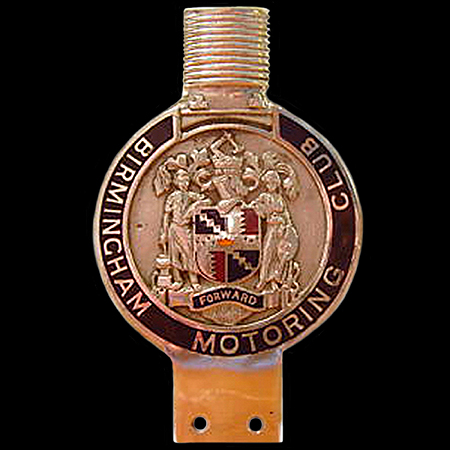 Birmingham Motoring Club Car Badge
