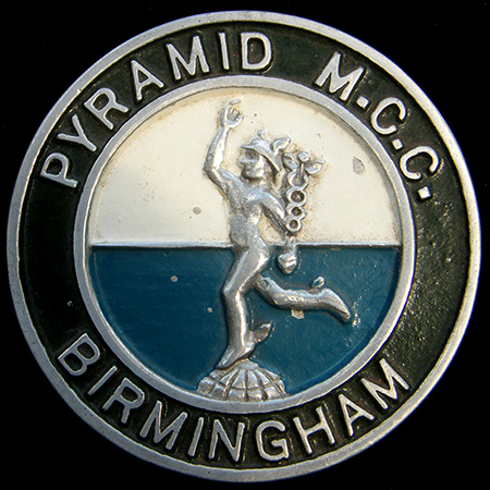 Birmingham Pyramid Motor Cycle Club Car Badge