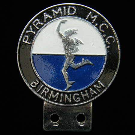 Birmingham Pyramid Motor Cycle Club Car Badge