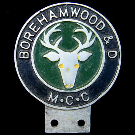 Borehamwood & District Motor Cycle Club Car Badge