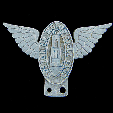 Boston G P Motor Cycle Club Car Badge