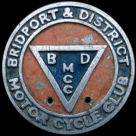 Bridport & District Motor Cycle Club Car Badge