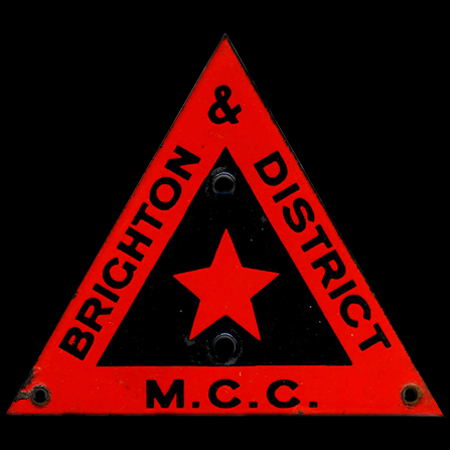 Brighton & District Motor Cycle Club Car Badge