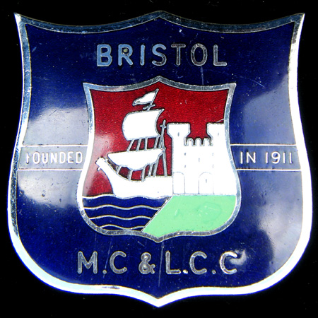 Bristol Motor Cycle & Light Car Club Car Badge  peninsular