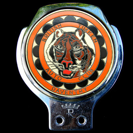 British Timken Auto Club Car Badge