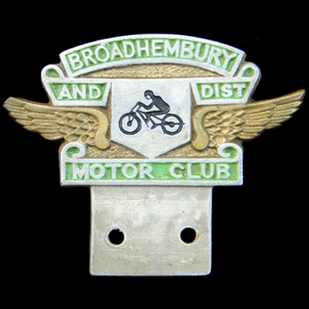 Broadhembury and District Motor Club Car Badge 2