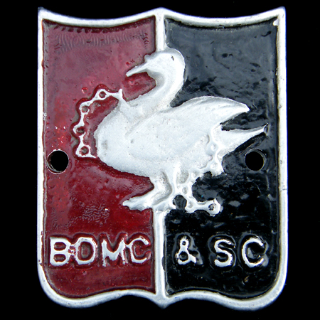 Buckingham District Motor Cycle & S Club Car Badge