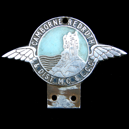 Camborne Redruth & District Motor Cycle & Light Car Club Car Badge