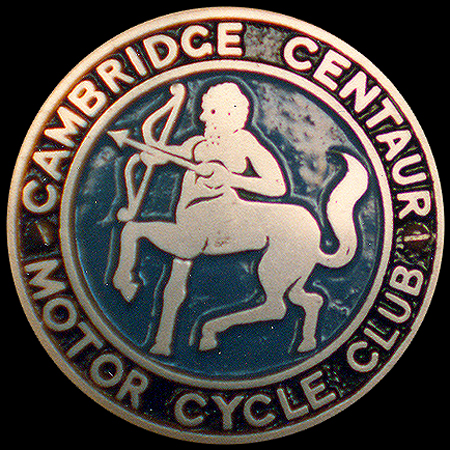 Cambridge Centaur Motor Cycle Club Car Badge