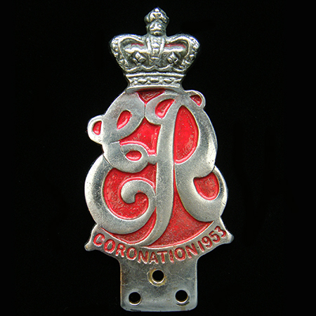 Coronation 1953 Car Badge