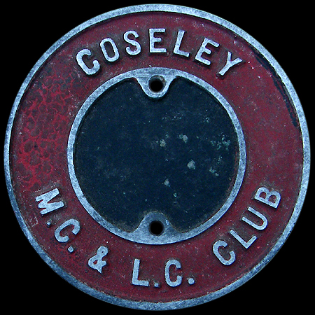 Coseley Motor Cycle & light Car Club Car Badge