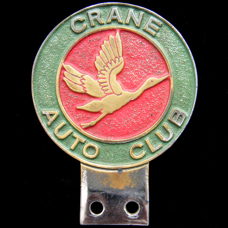 Crane Auto Club Car Badge