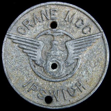 Crane Motor Cycle Club Ipswich  Car Badge