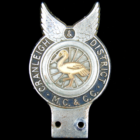 Cranleigh & District Motor Cycle & Car Club Car Badge